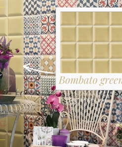 Losa Ceramica Española Bombato Green S