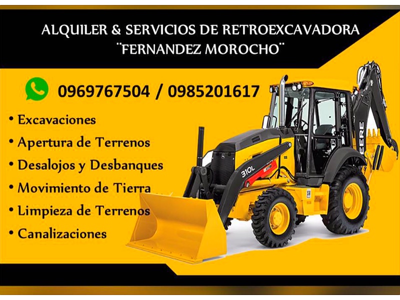 Alquiler de Retroexcavadoras Ecuador Ambato