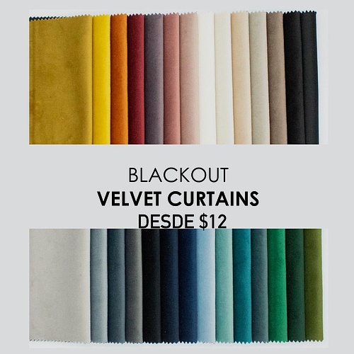 Cortinas velvet black out Ecuador