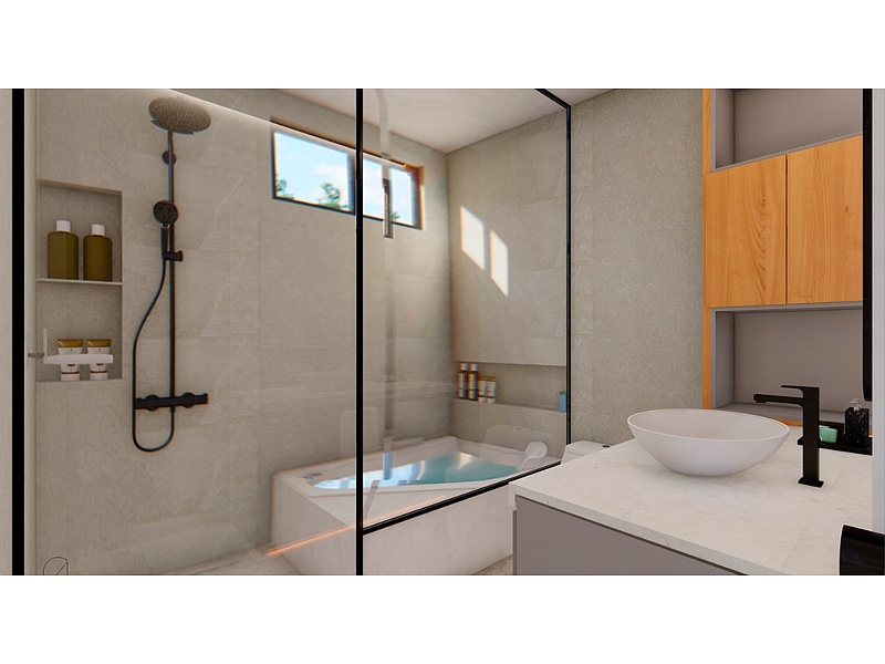 Diseño Interior Baño Portoviejo