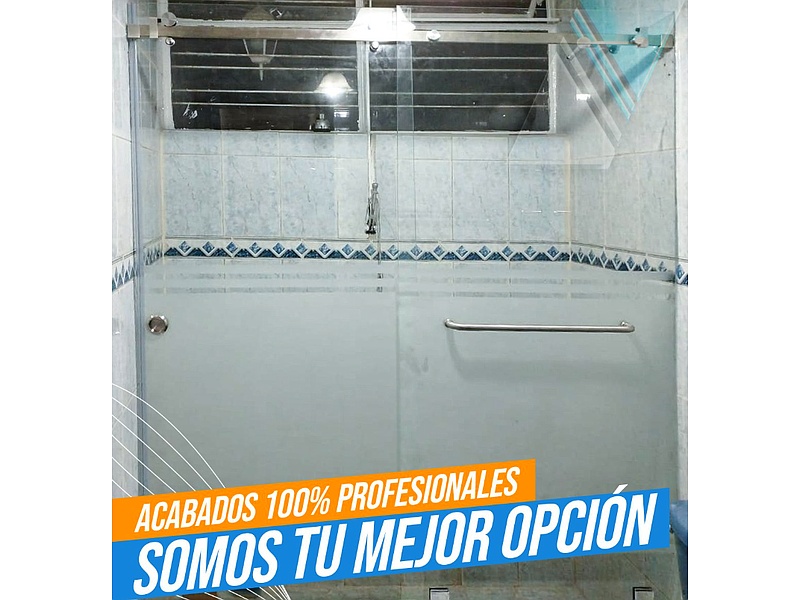 Cortina de Baño de Vidrio Templado-Ecuador