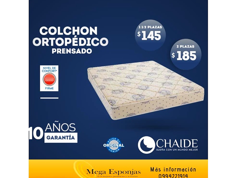 Colchón Ortopédico Prensado-Ecuador