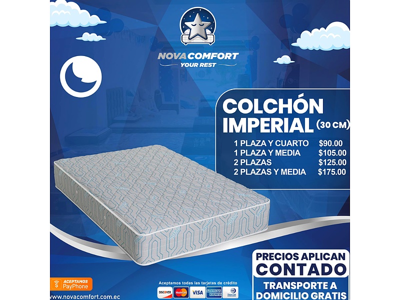 Colchón Imperial 30cm -Ecuador