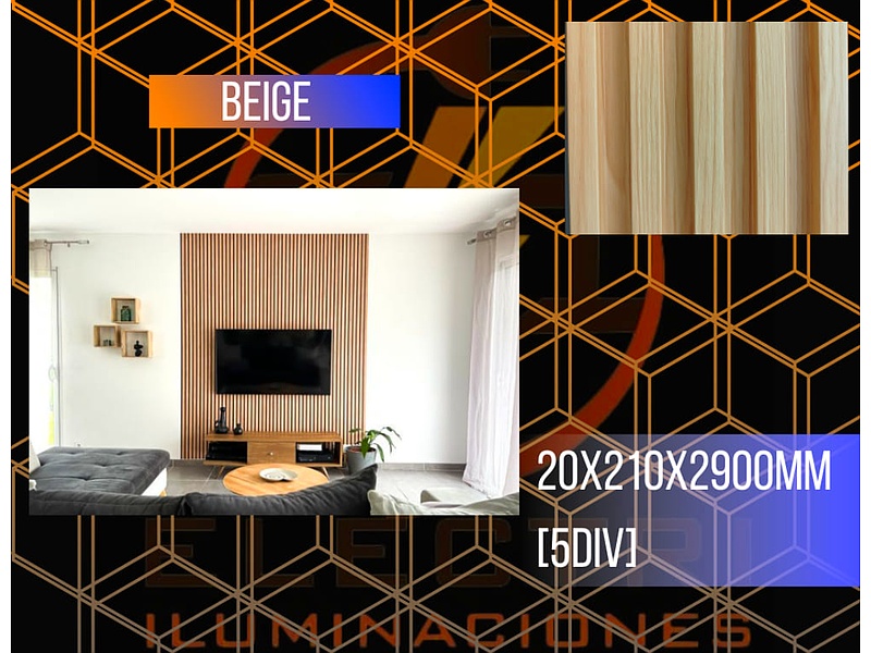 REVESTIMIENTO DE MADERA BEIGE ECUADOR ELECTRI