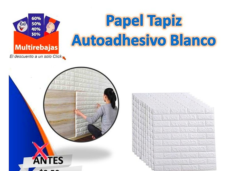 Papel tapiz adhesivo Roca blanca Ecuador