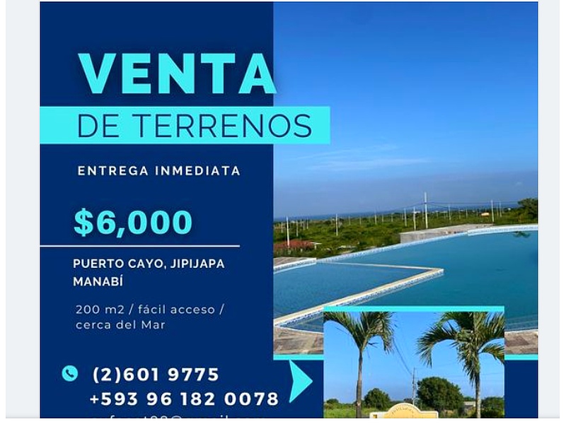 Venta Terreno Pueto Cayo 