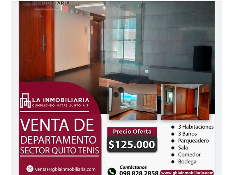 VENDO DEPARTAMENTO SECTOR QUITO TENIS