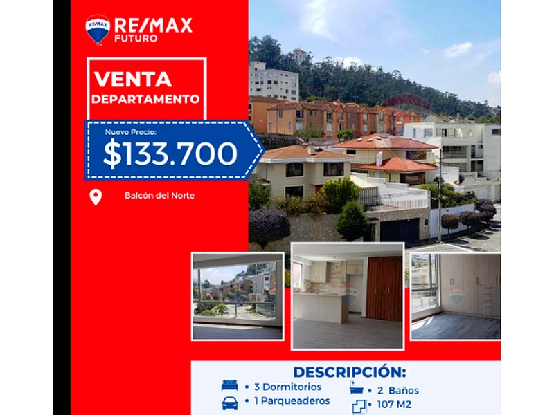 Venta departamento Balcón del Norte 