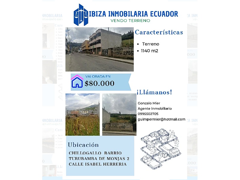 Terreno de venta en Chillogallo 