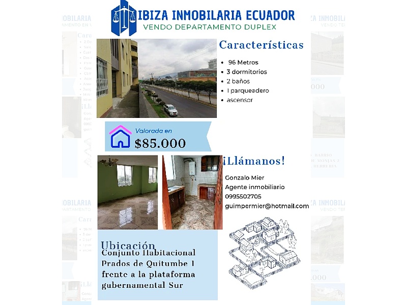 Departamento duplex en sector de Quitumbe 