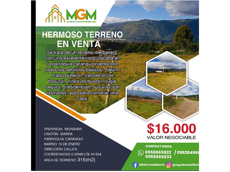 Terreno en Venta Caranqui