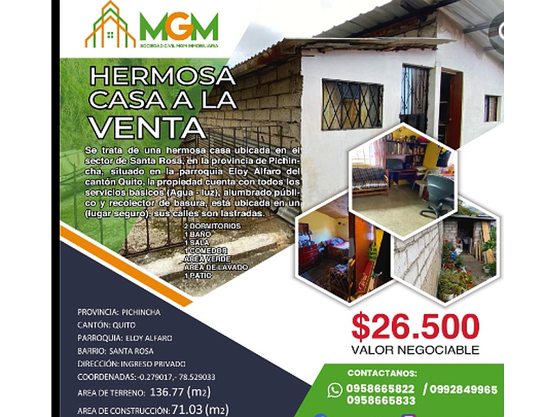 Casa de venta en Quito 