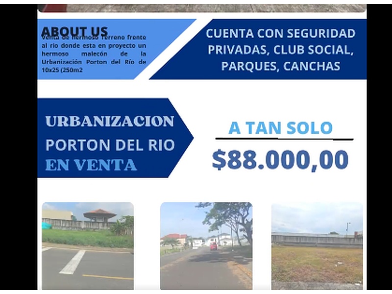 Terreno 250m2 Porton del Río Vicriel 