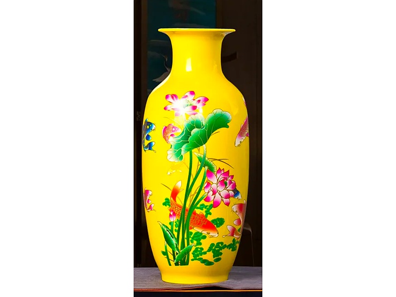Jarrón Amarillo estilo Japones Ecuador