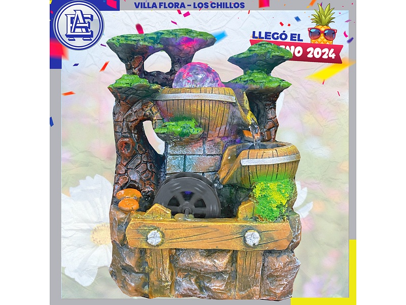 Adorno Fuente Agua Prensa Natural Ecuador