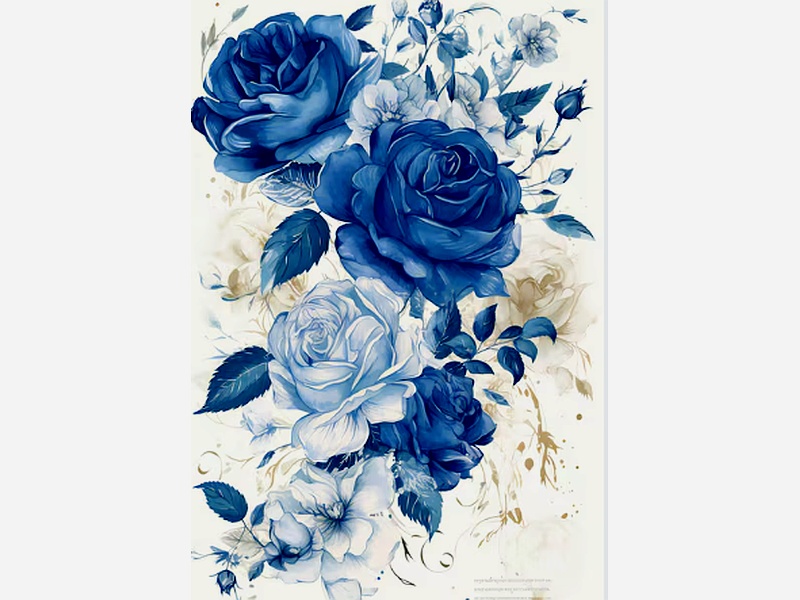 Papel tapiz flores azules Ecuador