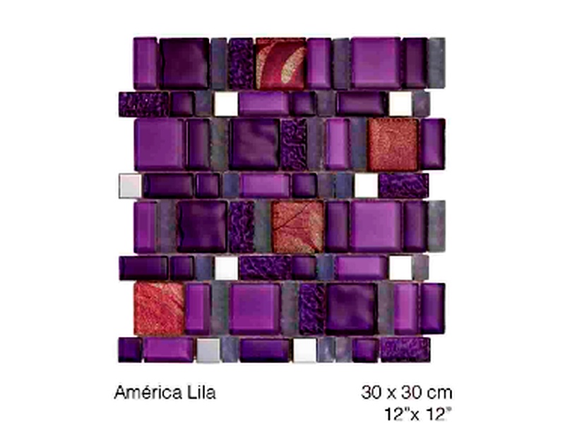 Mosaico decorativo morado Ecuador