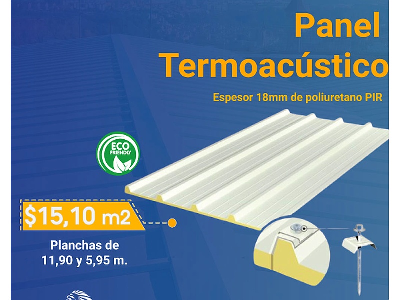 Panel Termoacústico Marca ALFA Ec