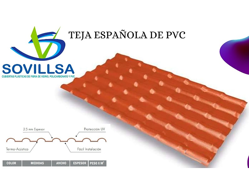 Teja Española de PVC Sovillsa Ecuador