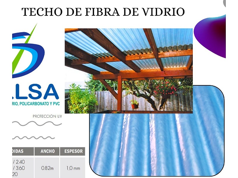 Techo de Fibra de Vidrio LSA Ecuador