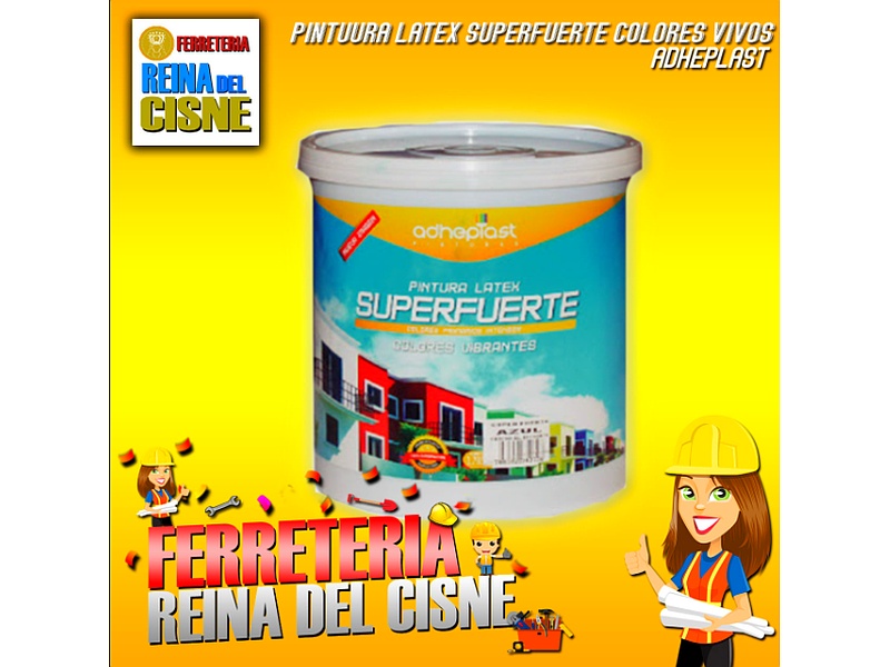 Pintura Látex Superfuerte Colores Vivos Ec