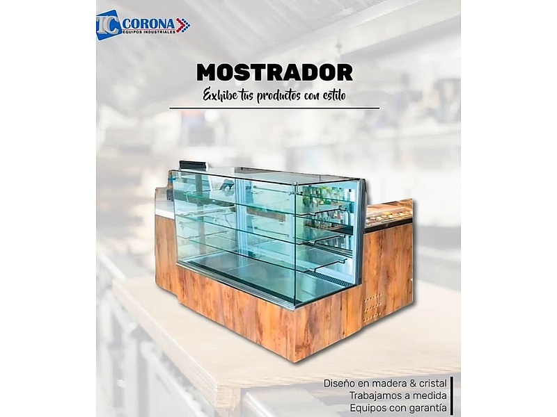 Mostrador De Madera&Vidrio Ecuador TC CORONA