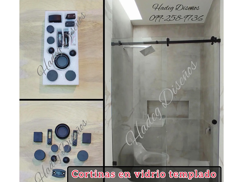 Cortinas de Ducha en Vidrio Templado Hadeg