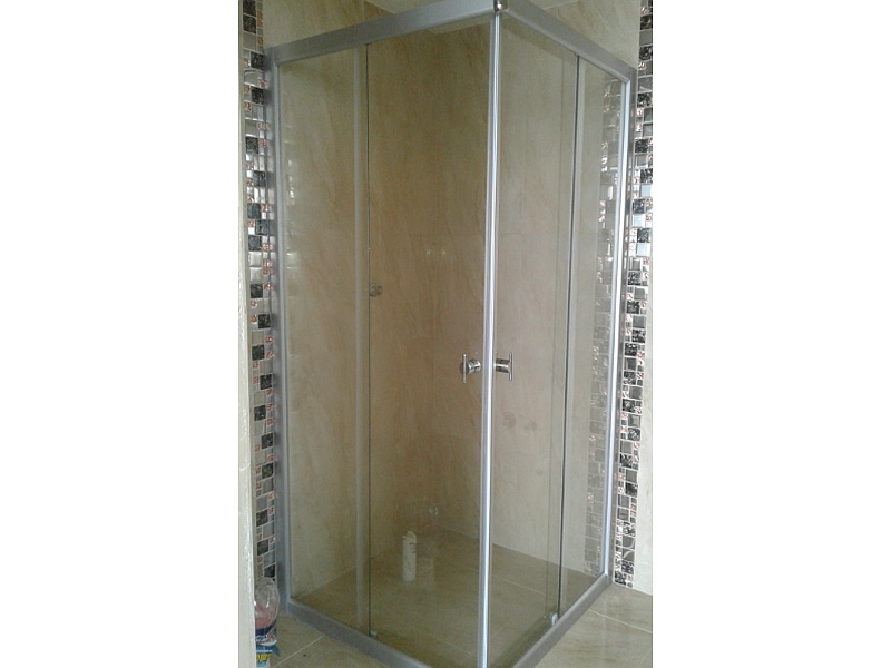 Mampara de Ducha Corrediza de Vidrio Templado