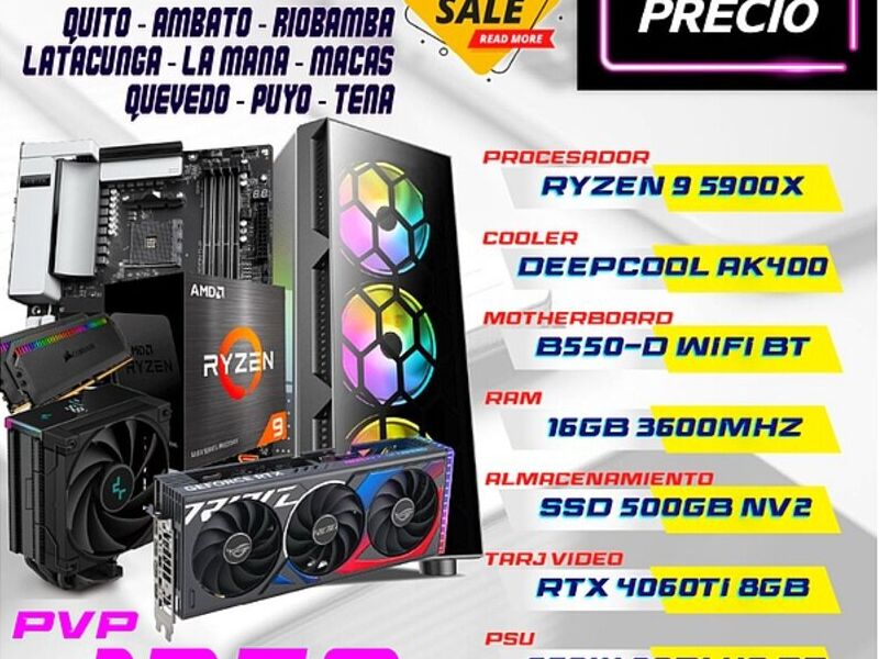 Pc gamer ryzen 9 5900X La mana