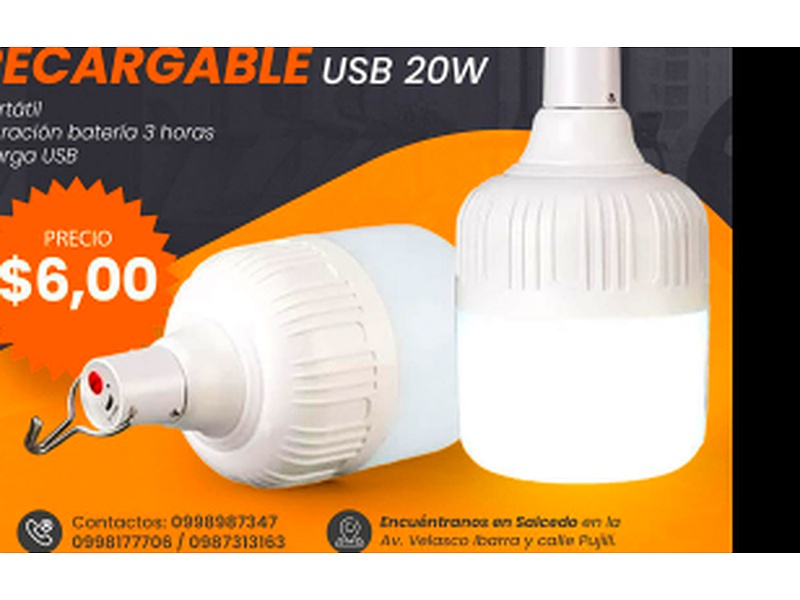 Bombilla LED Recargable