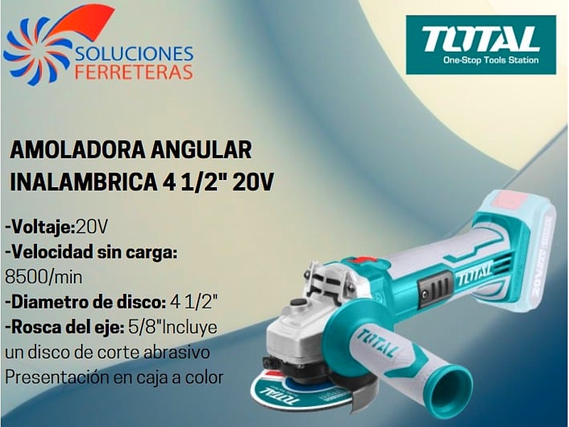Esmeril Angular Inalámbrico 115mm 20V Ecuador