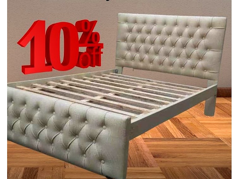 Cama en microcuero gris Ecuador
