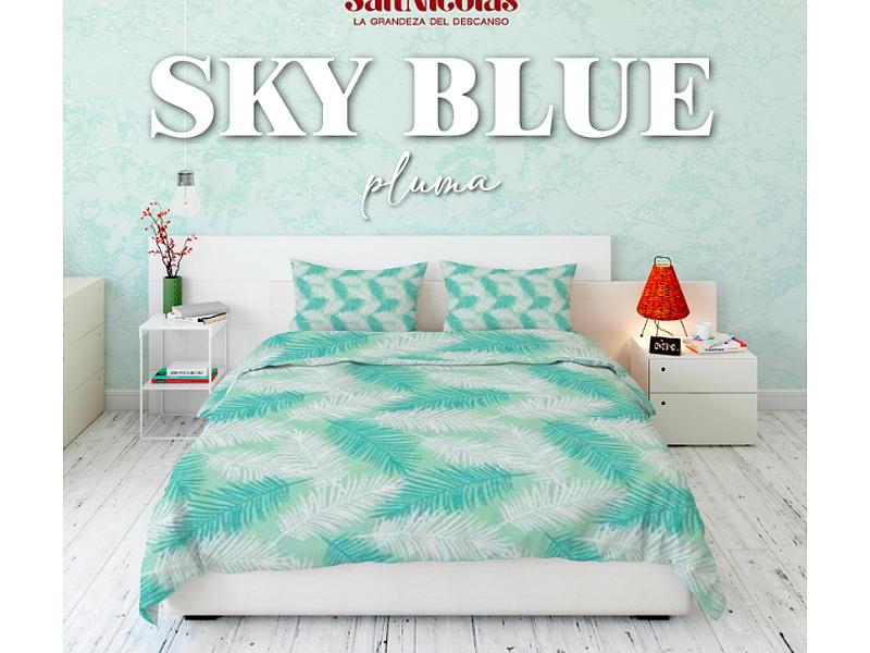 Sábana Microfibra Sky Blue Ecuador