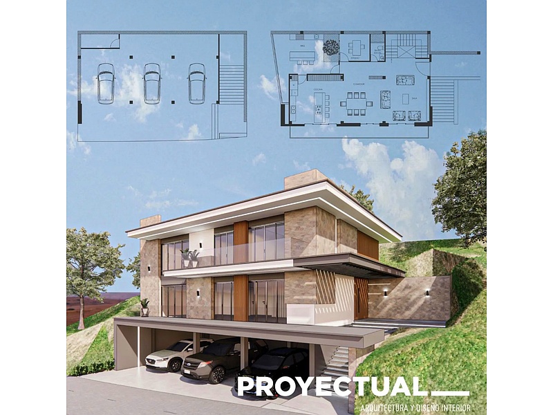 Diseño casa dos plantas Ecuador