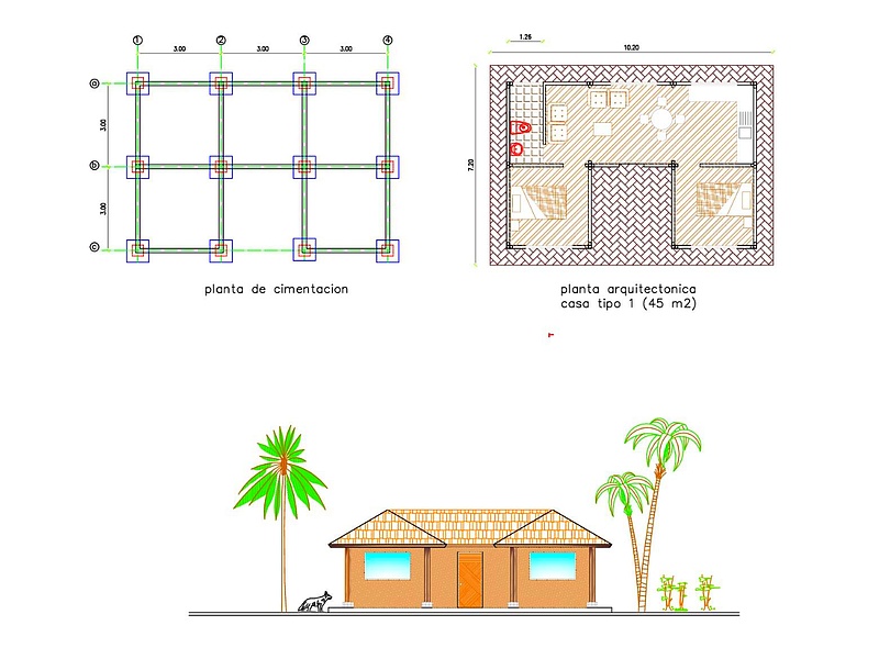 Diseño plano cabaña Ecuador