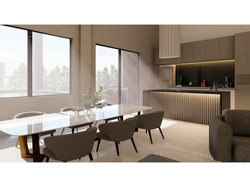 Diseño comedor escandinavo Ecuador