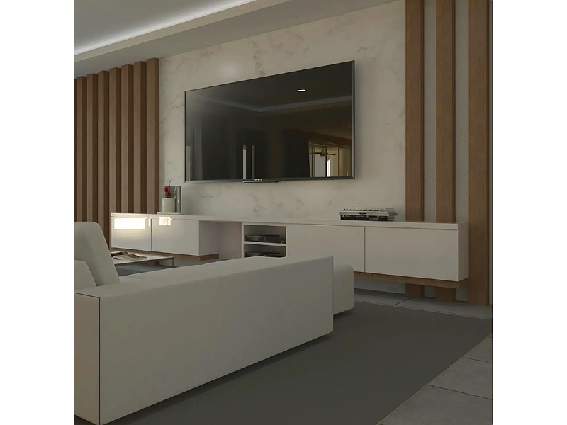 Diseño sala de estar moderna Ecuador