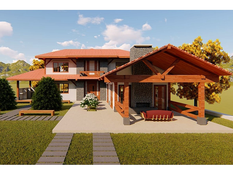 Construcción vivienda madera rústica Ecuador