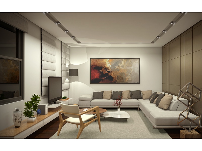 Diseño sala minimalista Ecuador