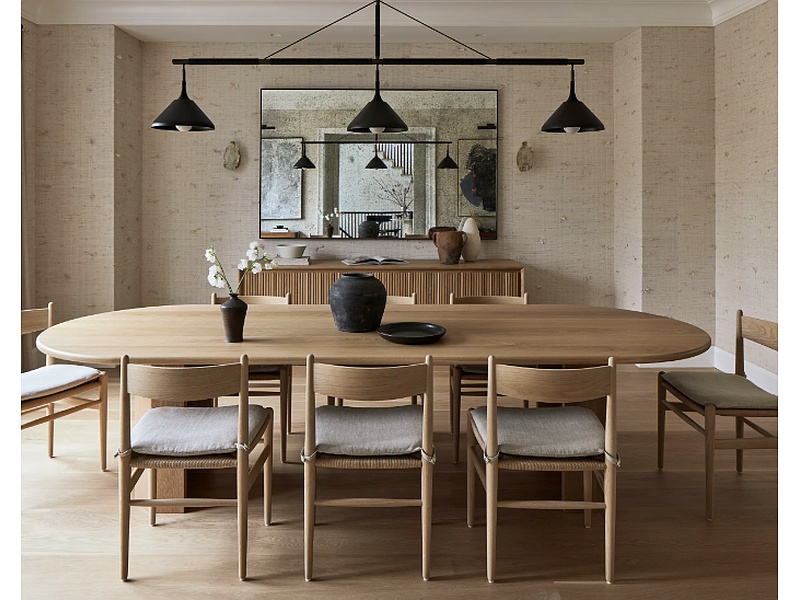 Diseño comedor ecléctico Ecuador