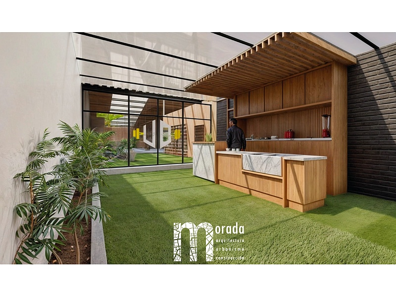 Diseño cocina aire libre Ecuador 