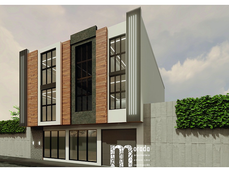 Diseño casa dos plantas residencial moderna Ecuador