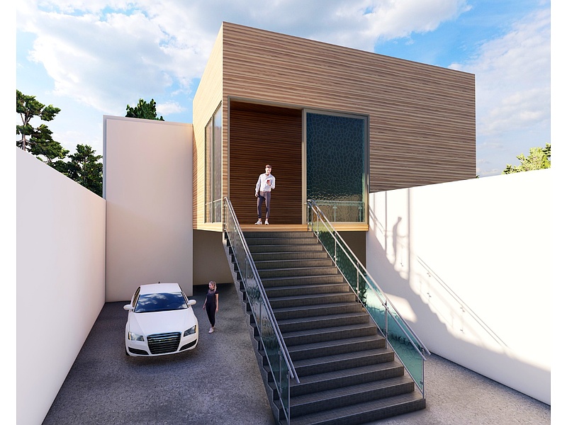 Construcción casa basica moderna Ecuador
