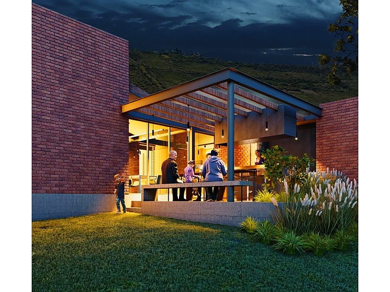 Diseño sala y comedor exterior Ecuador