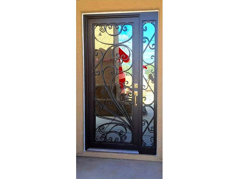 Puerta Ébano Negro Vidrio Laminado Ecuador
