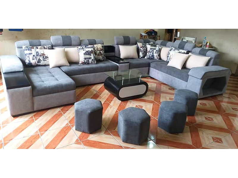 Juego sala sofá gris Quito
