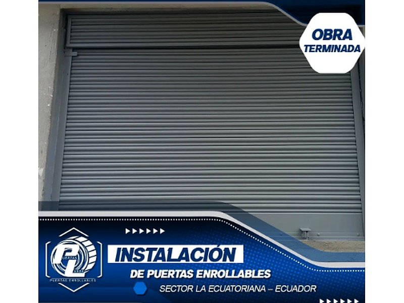 Puerta enrollable aluminio anodizado Ecuador
