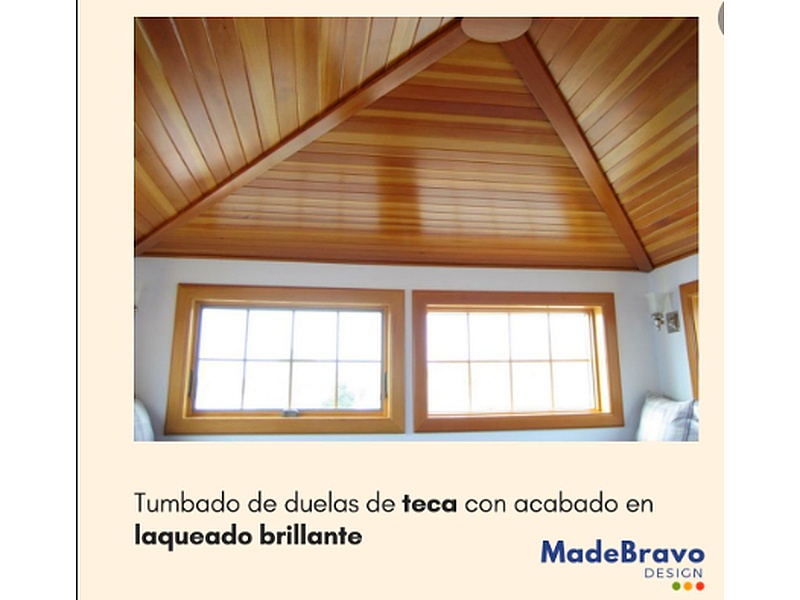 Tumbado de duelas de teca Guayaquil 