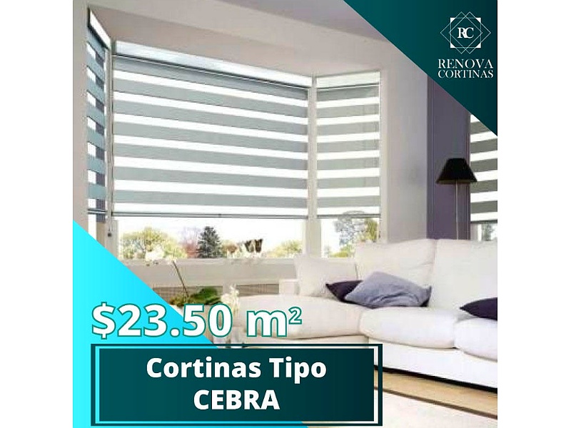 Cortina zebra ultra con velo Ecuador Renova
