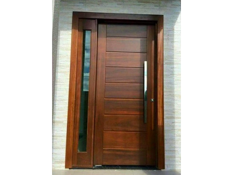Puerta Cedro Franjas Vidrio Ecuador